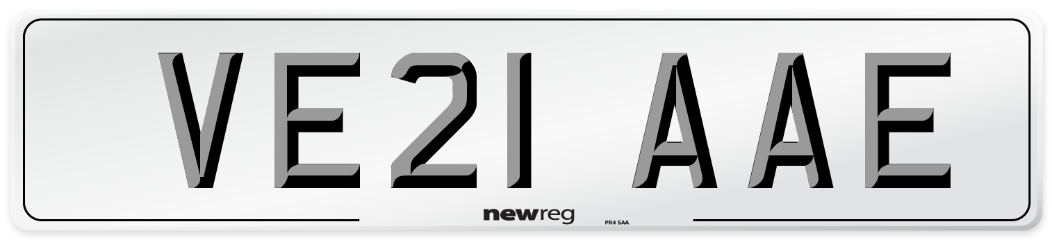 VE21 AAE Number Plate from New Reg